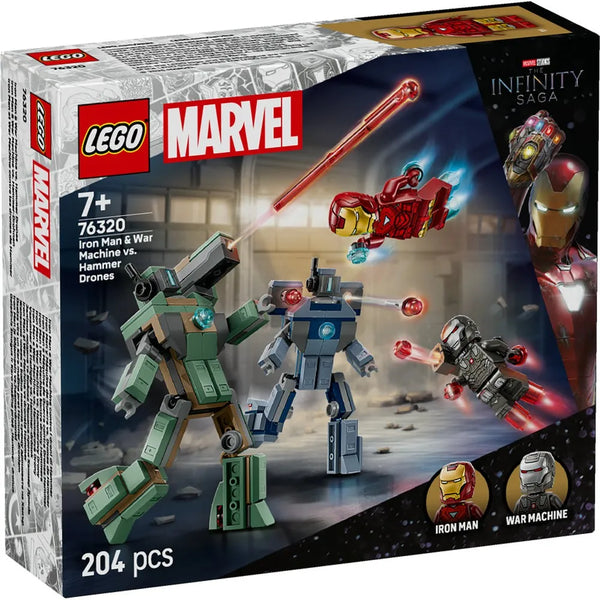 MARVEL® IRON MAN & WAR MACHINE VS HAMMER DRONES - 76320
