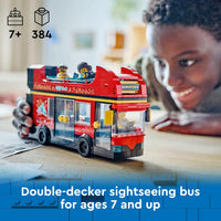 CITY RED DOUBLE-DECKER SIGTSEEING BUS - 60407