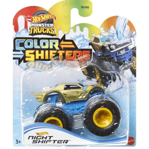 HOT WHEELS MONSTER TRUCKS 1:64 COLOUR SHIFTERS - NIGHT SHIFTER  [HGX06]