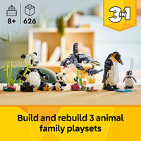 CREATOR 3IN1 WILD ANIMALS: PANDA FAMILY - 31165