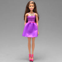 BARBIE GLITZ DOLL - BRUNETTE IN PURPLE DRESS [T7580]