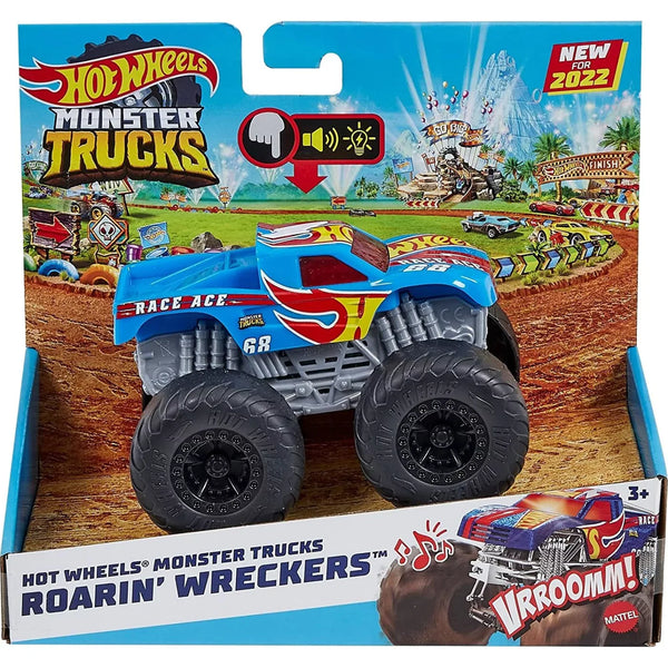 HOT WHEELS MONSTER TRUCKS ROARIN' WRECKERS - RACE ACE  [HDX60/HDX63]