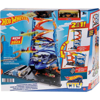 HOT WHEELS CITY TRANSFORMING RACE TOWER PLAYSET  [HKX43]