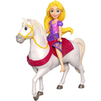 DISNEY PRINCESS RAPUNZEL SMALL DOLL & MAXIMUS HORSE WITH SADDLE  [HLW84]