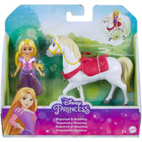 DISNEY PRINCESS RAPUNZEL SMALL DOLL & MAXIMUS HORSE WITH SADDLE  [HLW84]