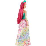 BARBIE DREAMTOPIA ROYAL DOLL WITH DARK PINK HAIR WEARING REMOVABLE SKIRT, SHOES & HEADBAND  [HGR15]