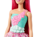 BARBIE DREAMTOPIA ROYAL DOLL WITH DARK PINK HAIR WEARING REMOVABLE SKIRT, SHOES & HEADBAND  [HGR15]