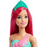 BARBIE DREAMTOPIA ROYAL DOLL WITH DARK PINK HAIR WEARING REMOVABLE SKIRT, SHOES & HEADBAND  [HGR15]