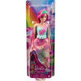 BARBIE DREAMTOPIA ROYAL DOLL WITH DARK PINK HAIR WEARING REMOVABLE SKIRT, SHOES & HEADBAND  [HGR15]