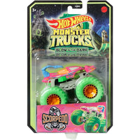 HOT WHEELS MONSTER TRUCKS GLOW IN THE DARK - SCORPEDO [HCB50]