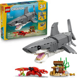 CREATOR 3IN1 FIERCE SHARK WITH A TREASURE CHEST - 31381