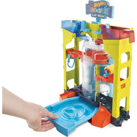 HOT WHEELS STUNT AND SPLASH CAR WASH PLAYSET  [GRW37]