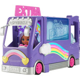 BARBIE EXTRA MINI MINIS TOUR BUS PLAYSET, WITH DOLL, EXPANDABLE VEHICLE, CLOTHES & ACCESSORIES  [HKF84]