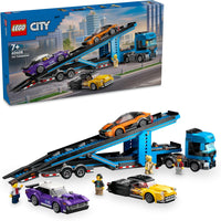 CITY CAR TRANSPORTER TRUCK WITH SPPORTS CARS - 60408