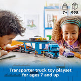 CITY CAR TRANSPORTER TRUCK WITH SPPORTS CARS - 60408