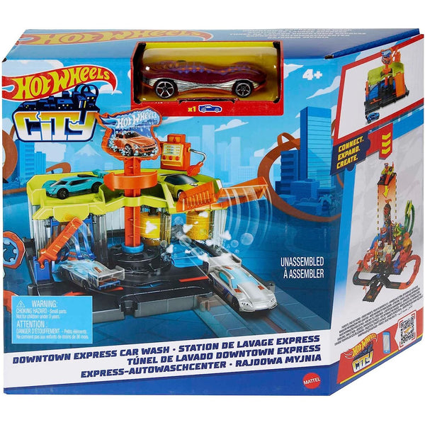 HOT WHEELS CITY DOWNTOWN EXPRESS CAR WASH PLAYSET  [HDR27]